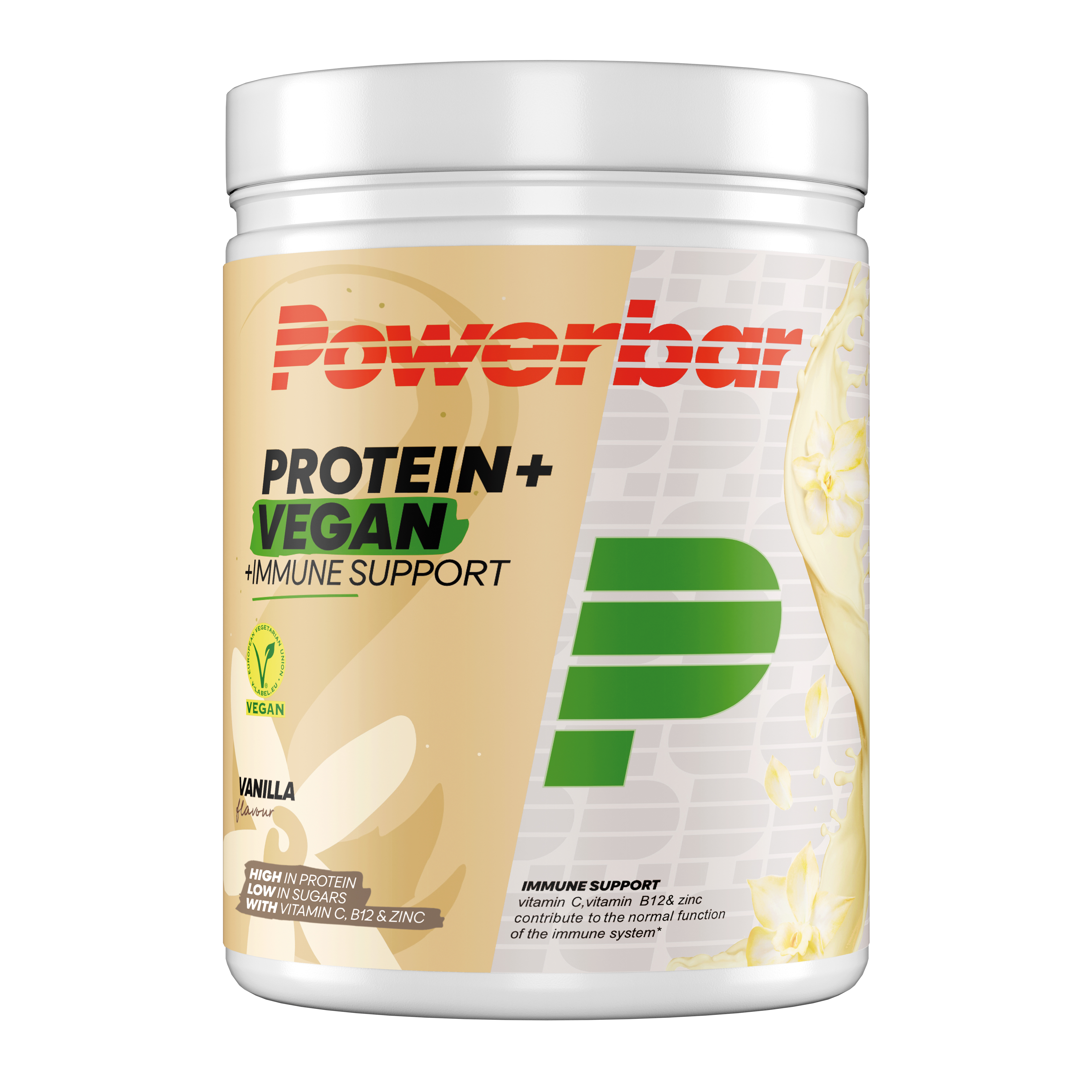 PowerbarProtein+VeganImmSuppVanilla Powerbar Protein+ Vegan Immune Support Vanilla
100% vegan – 100% lecker.
Unser leckeres Protein + Vegan Immune Support Pulver liefert dir pflanzliches Protein ohne Kompromisse im Geschmack.
Mit seiner guten Löslichkeit liefert es nicht nur 20g Protein pro Portion, sondern enthält auch die Vitamine C und B12 sowie das Spurenelement Zink, welche zur normalen Funktion deines Immunsystems beitragen.
Alle PowerBar Produkte sind zusätzlich auf der Kölner Liste® aufgeführt, dadurch bieten wir den Athle