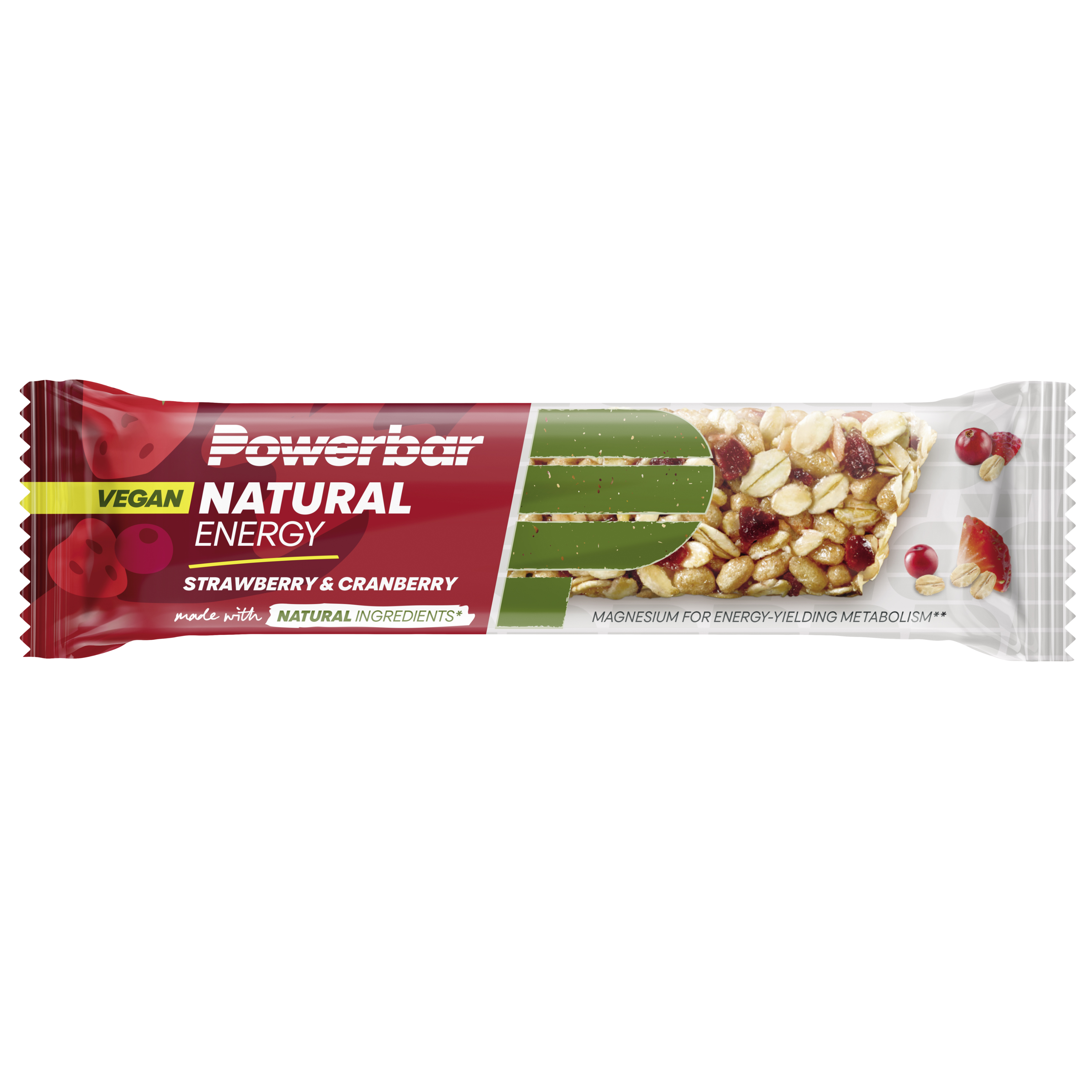 PBNaturalEnergyErdbeereCranberry40g POWERBAR® NATURAL ENERGY CEREAL - Bye bye la fatigue !
Vous êtes encore sur route et recherchez un en-cas naturel pour vous stimuler ? Si oui, la barre Natural Energy Cereal vous aidera à recharger vos batteries pour votre prochaine aventure. Contenant de précieux glucides, elle aide à satisfaire les besoins accrus en énergie. Cette barre contient des ingrédients naturels tels que des flocons d'avoine entiers, et de savoureux morceaux de fruits et fruits à coque en font un produit adapté aux rég